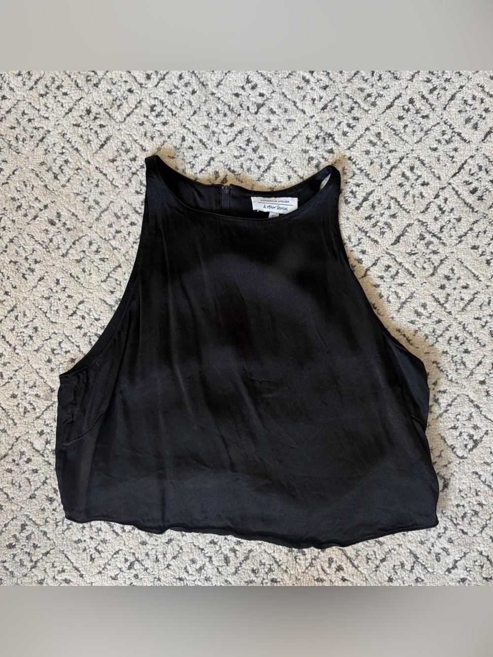 &Other Stories Black Zip Up Tank